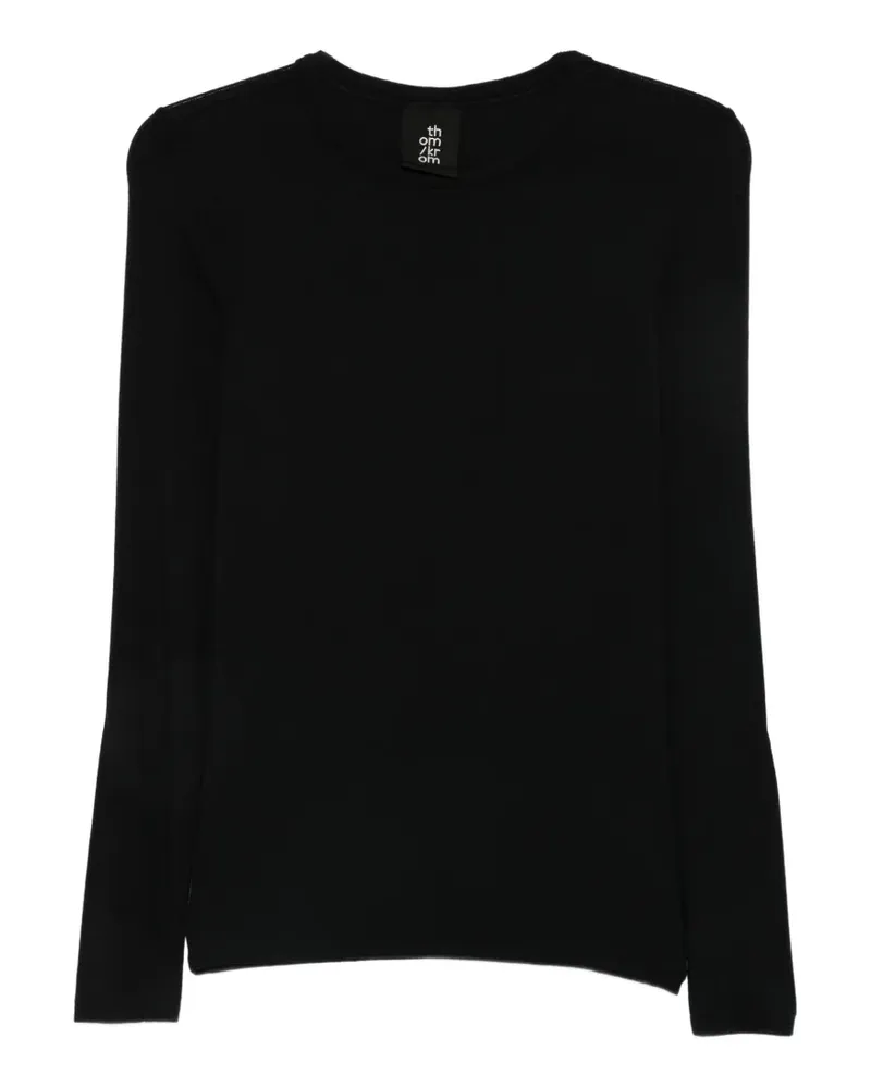 THOM KROM Klassisches Langarmshirt - Schwarz Schwarz