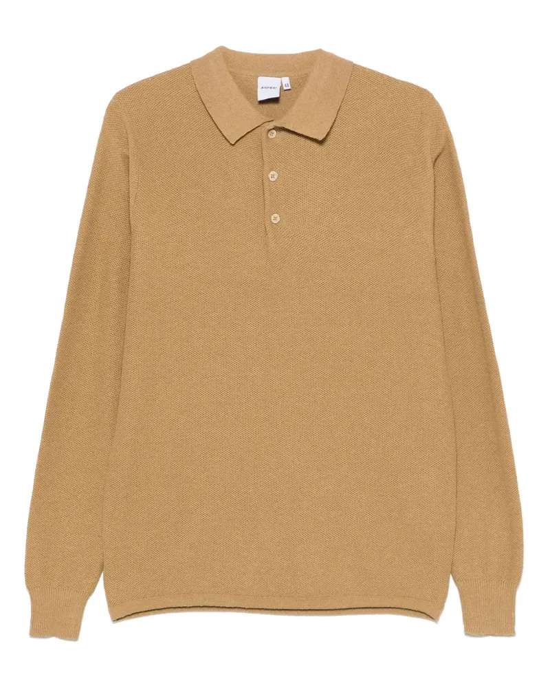ASPESI Poloshirt aus Piqué-Strick - Nude Nude