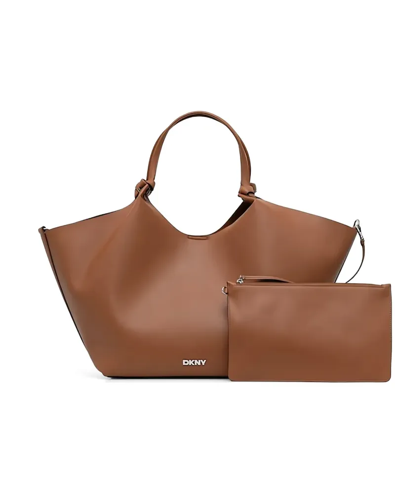 DKNY Große Paula Commuter Tote Bag mit Knoten - Braun Braun