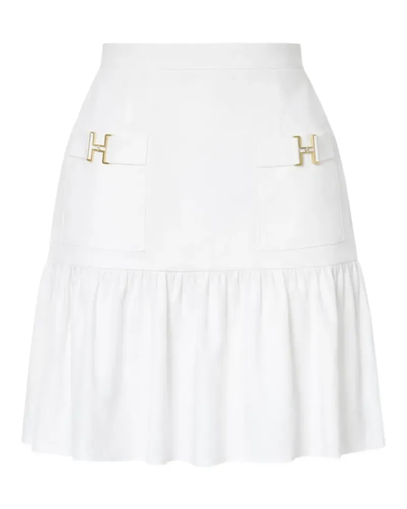 Elisabetta Franchi embellished high-waisted mini skirt - Weiß Weiß