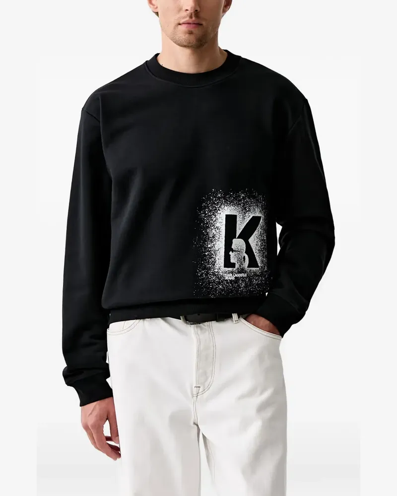 Karl Lagerfeld logo-print sweatshirt - Schwarz Schwarz