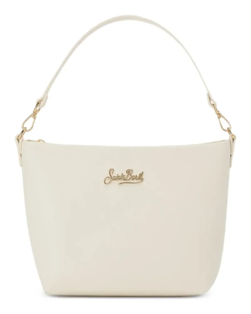 MC2 Saint Barth Aline Schultertasche mit Logo-Schild - Nude Nude