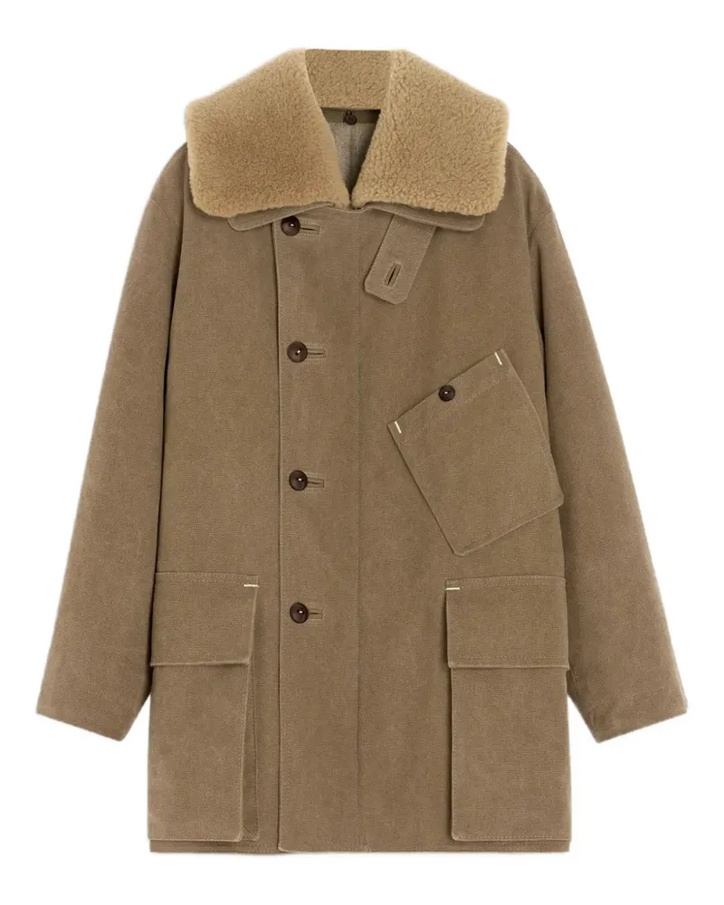 Christophe Lemaire Parka mit Shearling-Kragen - Nude Nude