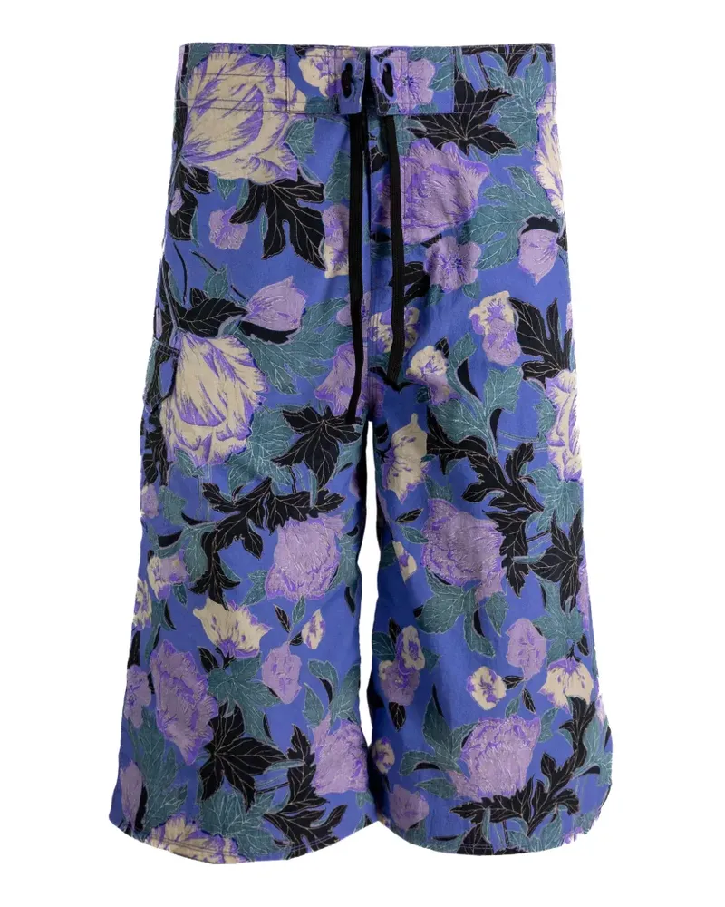 ERL Badeshorts mit Blumen-Print - Violett Violett