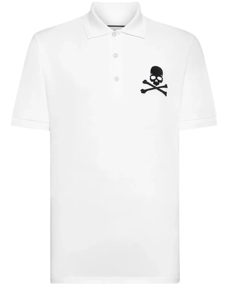 Philipp Plein Poloshirt mit Skull & Bones-Print - Weiß Weiß