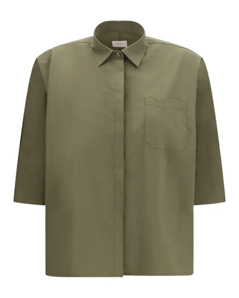 CRUNA Elide Cropped-Hemd - Grün Grün