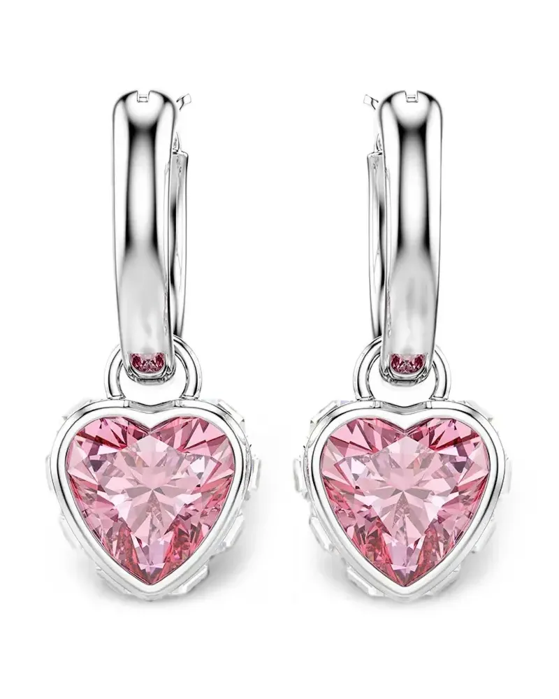 Swarovski Chroma Ohrringe mit Herzanhänger - Silber Silber