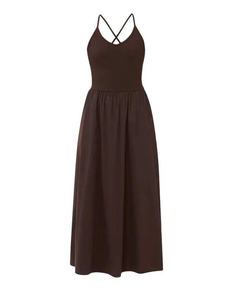 Sweaty Betty Geripptes Maxikleid - Braun Braun