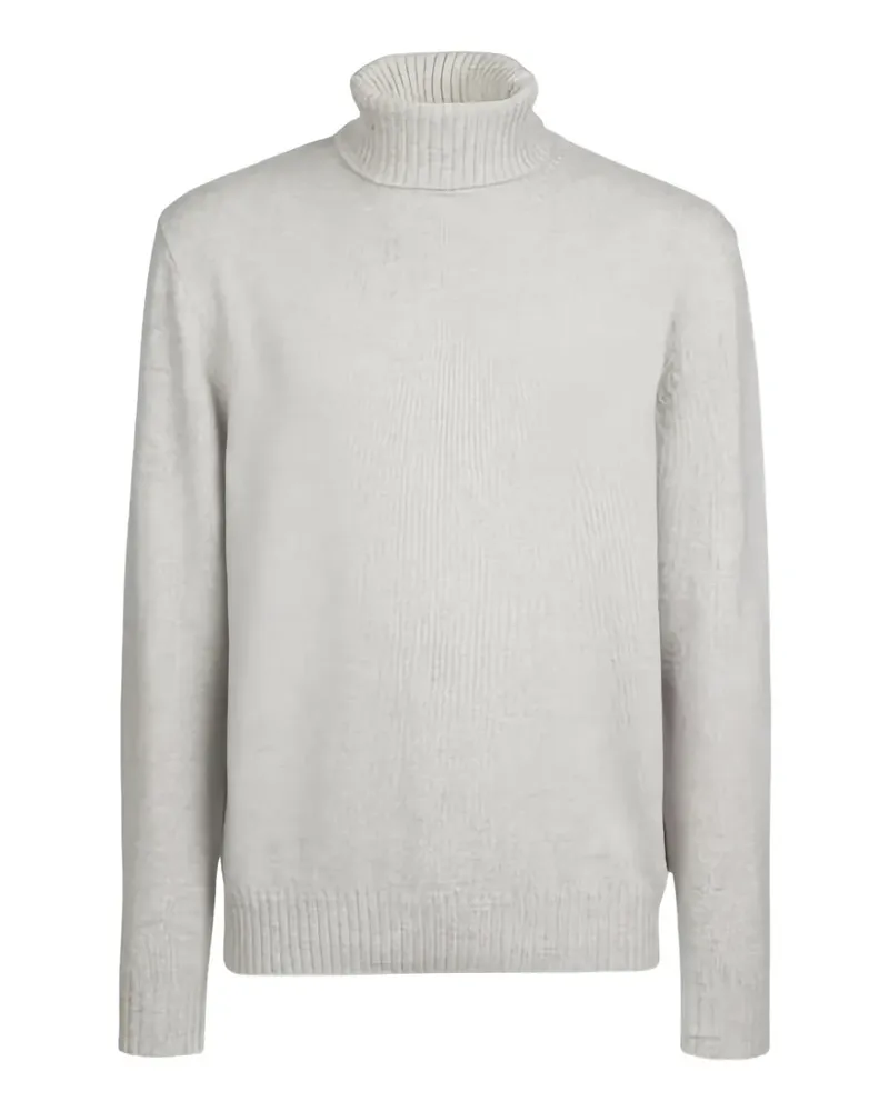 SEASE roll-neck ribbed cashmere sweater - Grau Grau