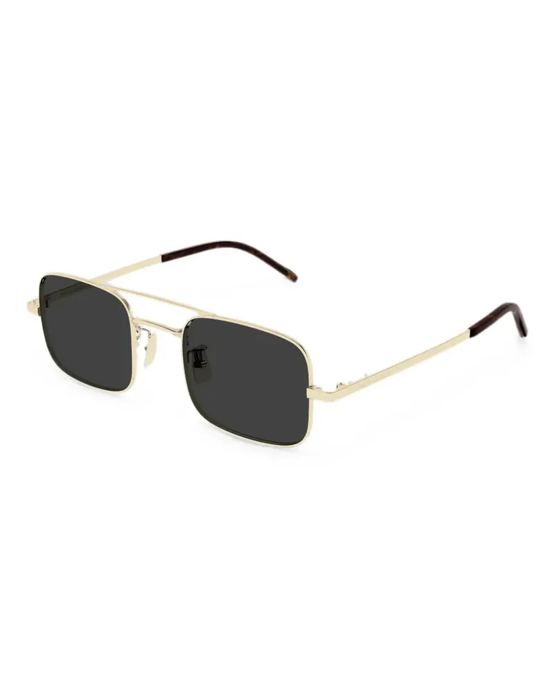 Saint Laurent square-frame double-bridge sunglasses - Gold Gold
