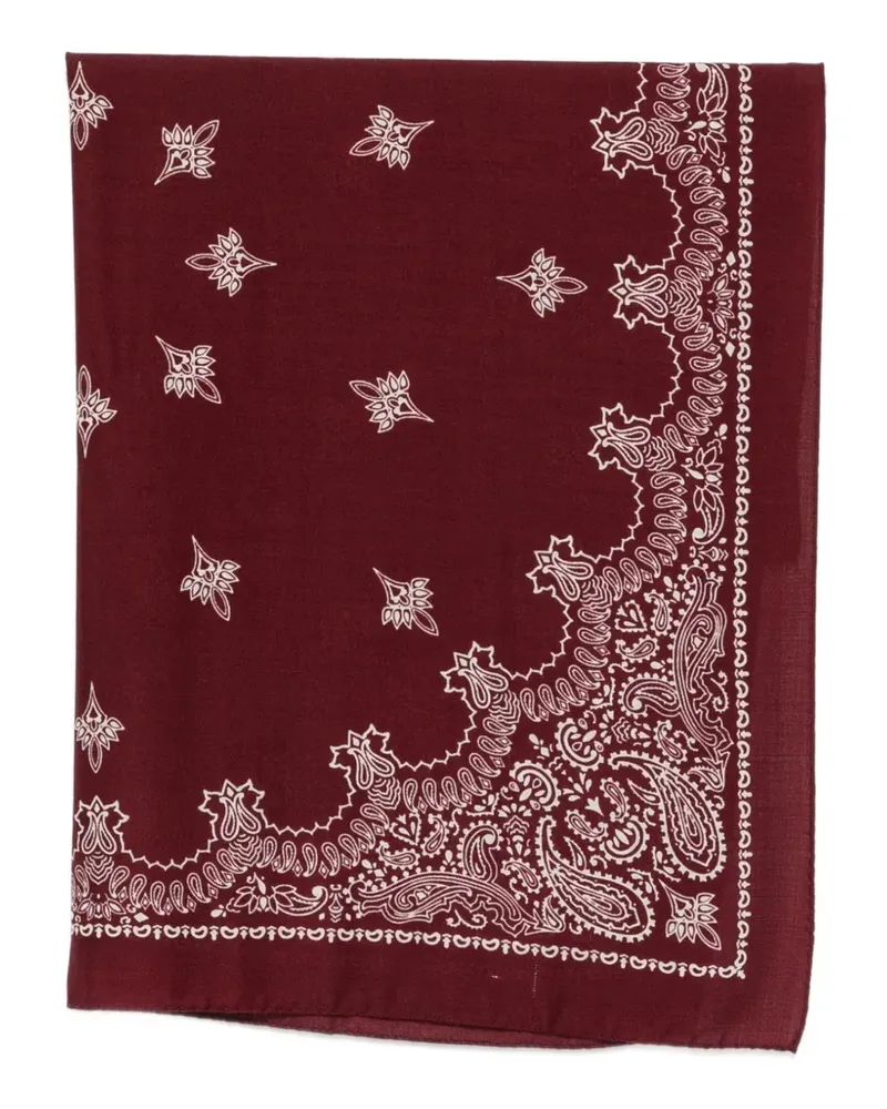 Destin paisley-print wool scarf - Rot Rot