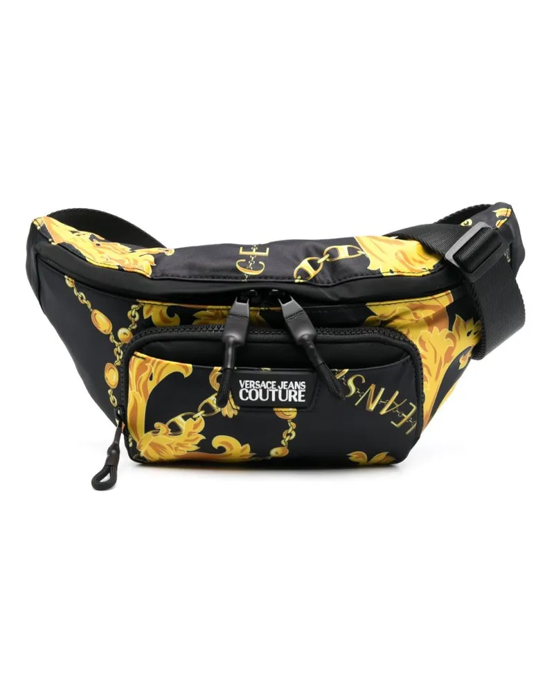 Versace Jeans Gürteltasche mit Chain Couture-Print - Schwarz Schwarz