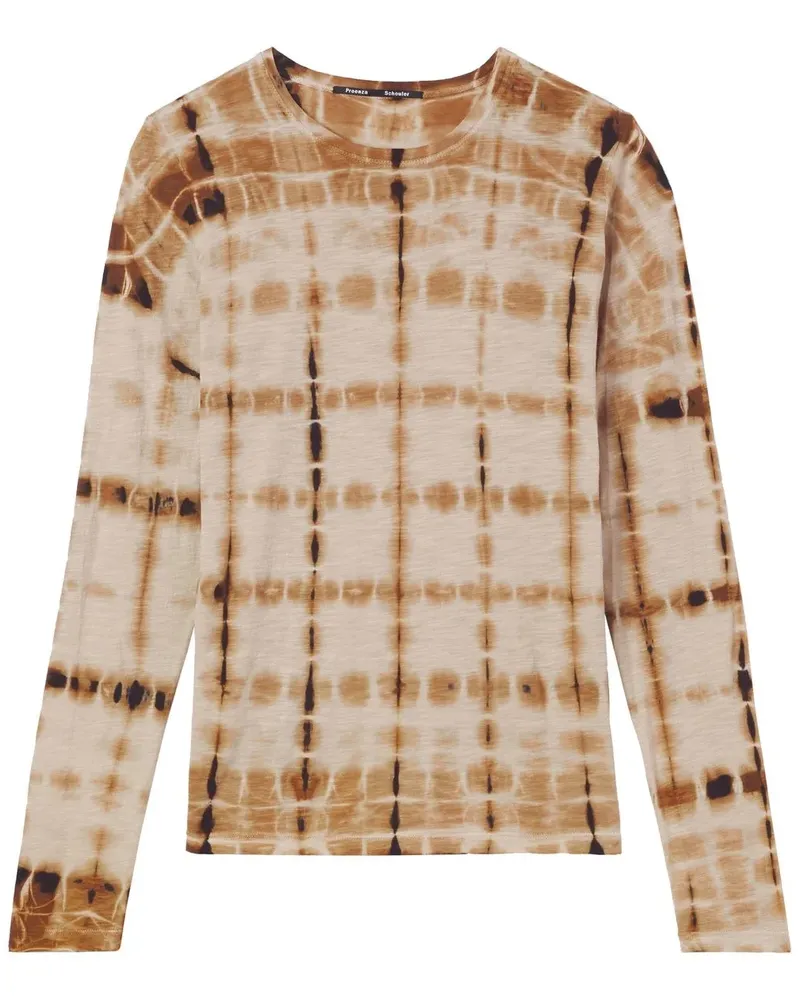 Proenza Schouler T-Shirt mit Batikmuster - Braun Braun