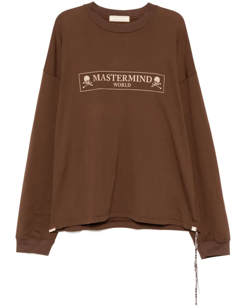 Mastermind World T-Shirt mit Logo-Print - Braun Braun