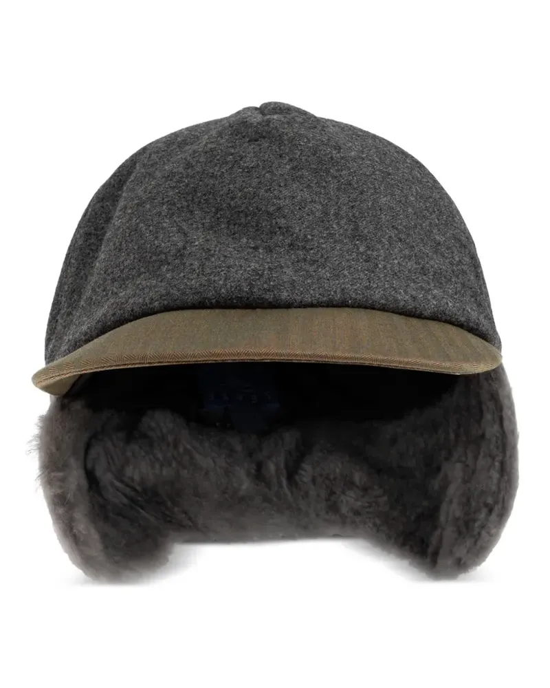 SEASE ear-flap peaked cap - Grau Grau
