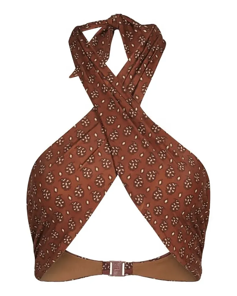 Johanna Ortiz Spice Bikinioberteil mit Print - Braun Braun