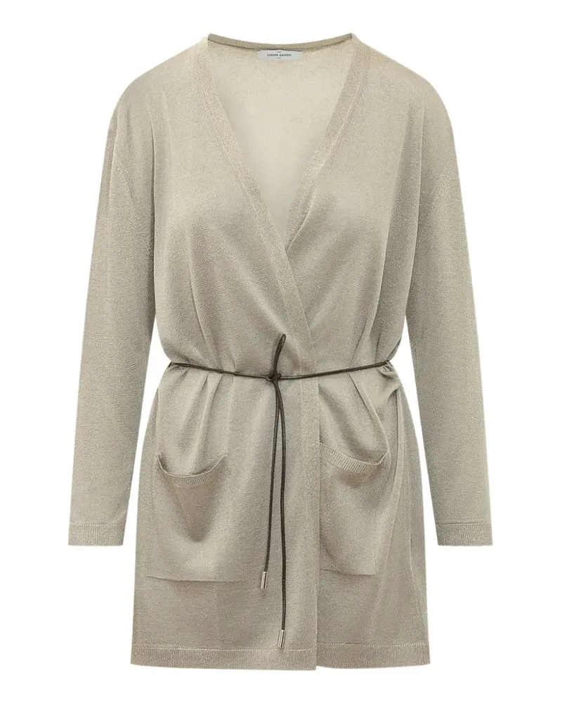 Gran Sasso belted patch-pocket cardigan - Nude Nude