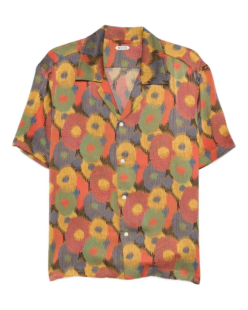 BODE Hemd mit Blumen-Print - Rot Rot