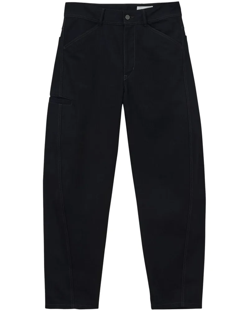 Christophe Lemaire Verdrehte Tapered-Hose - Schwarz Schwarz