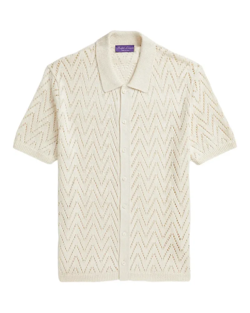 Ralph Lauren Hemd mit Lochstrickmuster - Nude Nude