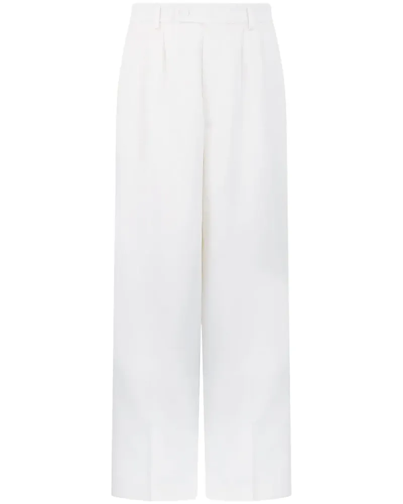 GCDS Enver Hose aus Satin - Weiß Weiß