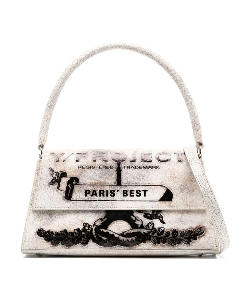 Y/PROJECT Paris Best Schultertasche - Weiß Weiß