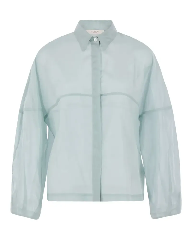 Glanshirt Klassisches Hemd - Blau Blau