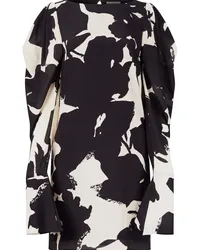 Nina Ricci Seidenkleid mit abstraktem Print Schwarz