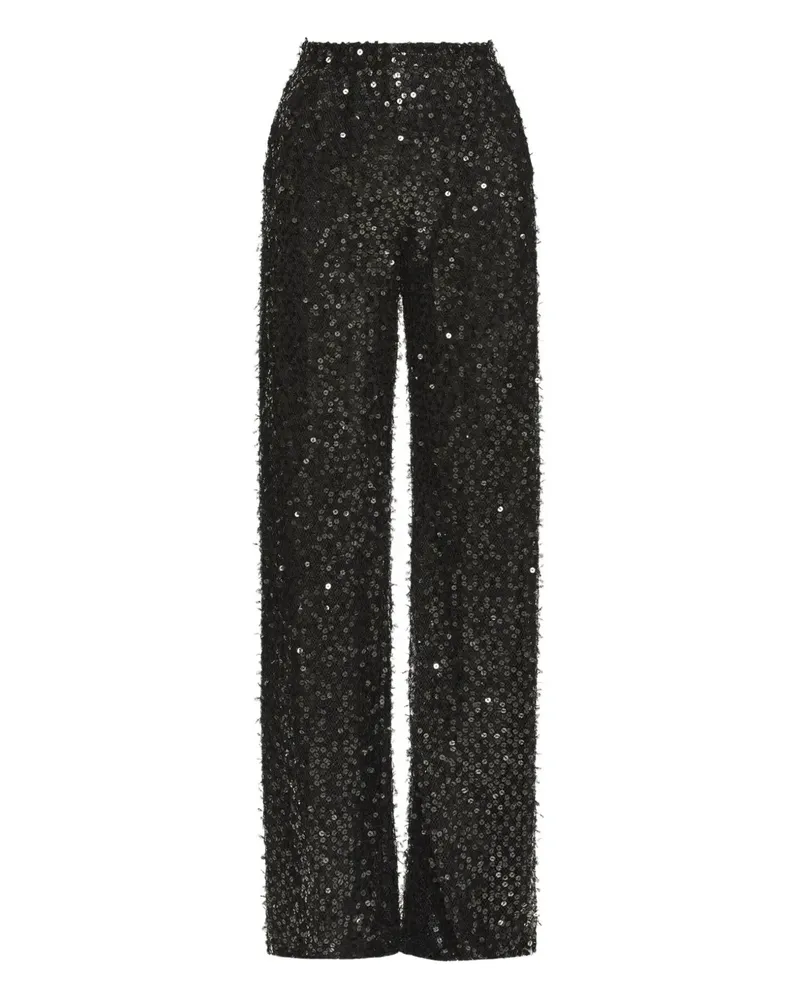 Oscar de la Renta Hose mit Pailletten - Schwarz Schwarz