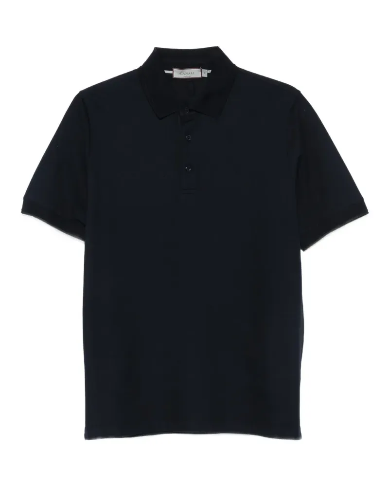 Canali short-sleeve polo shirt - Blau Blau
