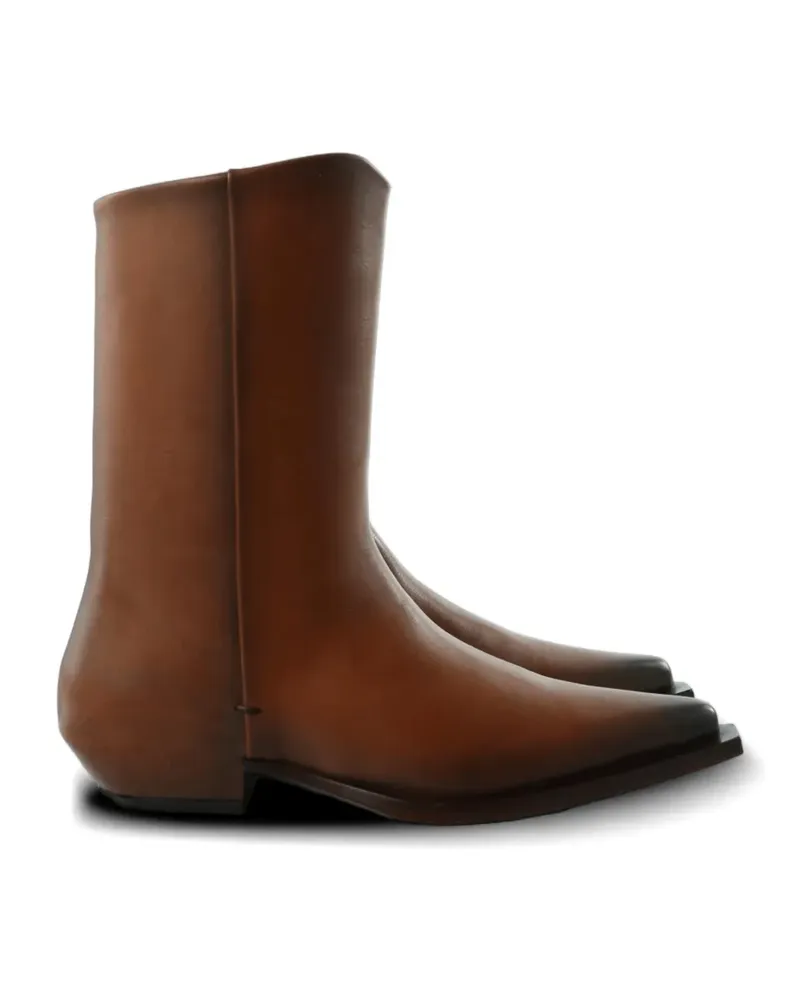 Calvin Klein Cheer pointed-toe boots - Braun Braun