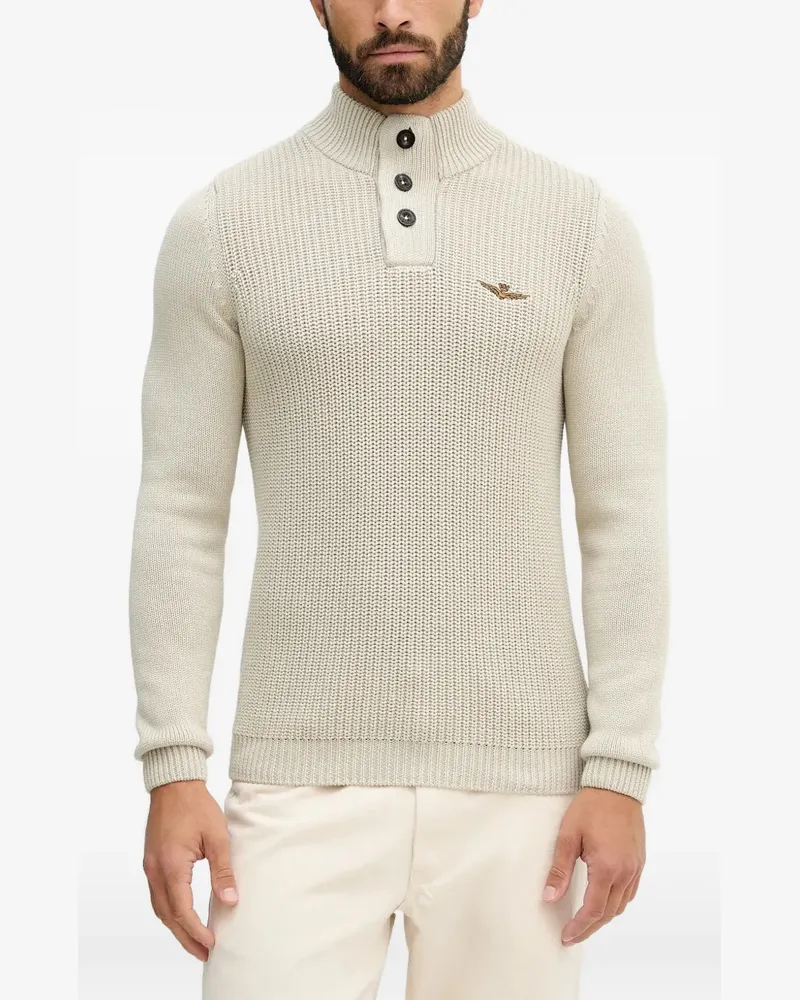 Aeronautica Militare button sweater - Nude Nude
