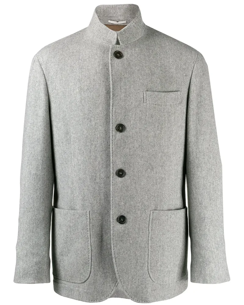 Brunello Cucinelli Einreihiger Kurzmantel - Grau Grau
