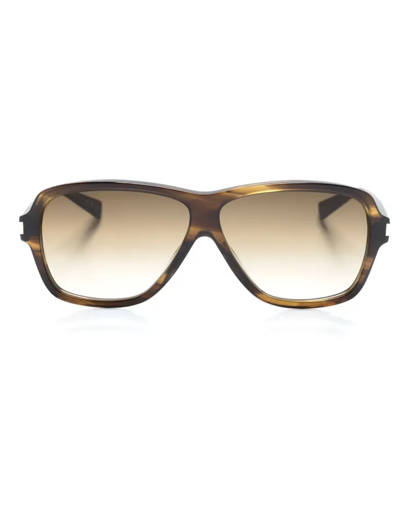 Saint Laurent Carolyn Sonnenbrille mit Oversized-Gestell - Braun Braun