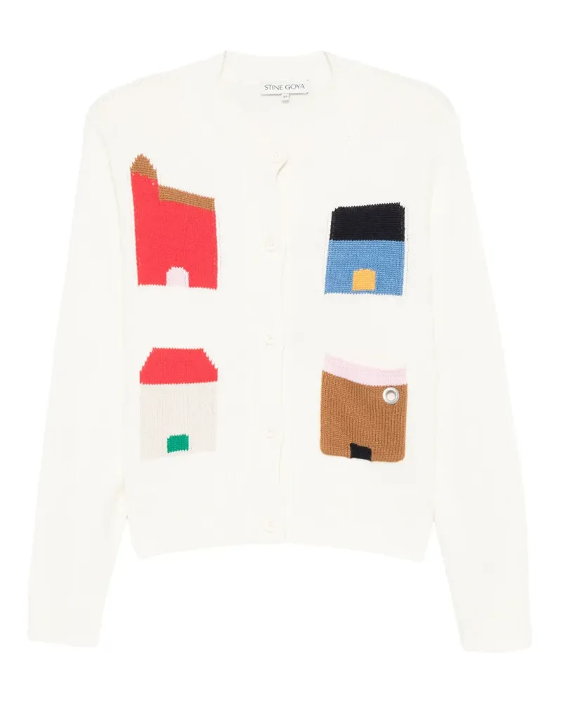 Stine Goya house-motif cardigan - Weiß Weiß