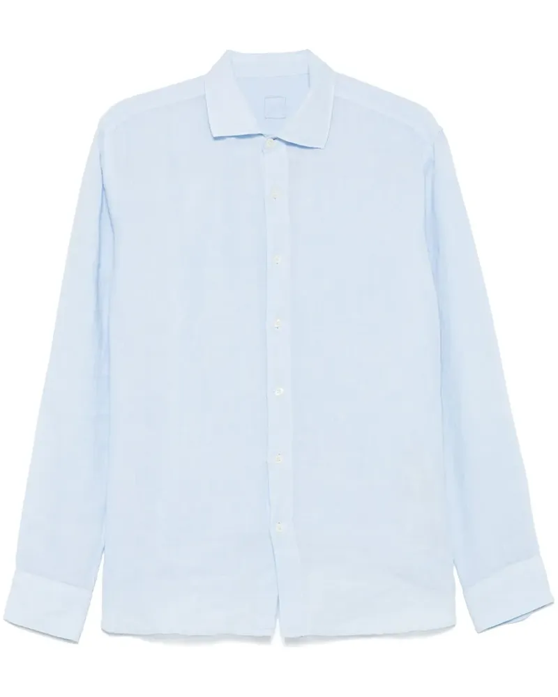 120% Lino Hemd aus Leinen - Blau Blau