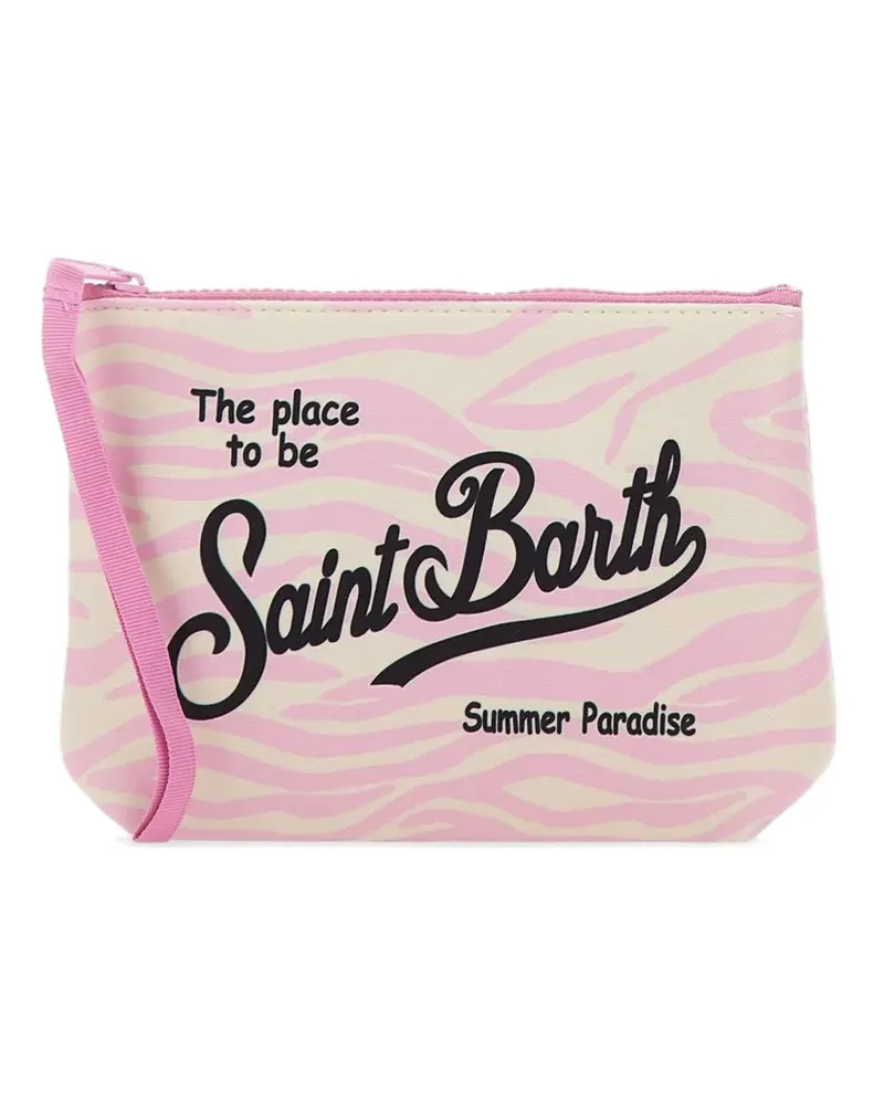 MC2 Saint Barth Aline zebra-print clutch bag - Rosa Rosa
