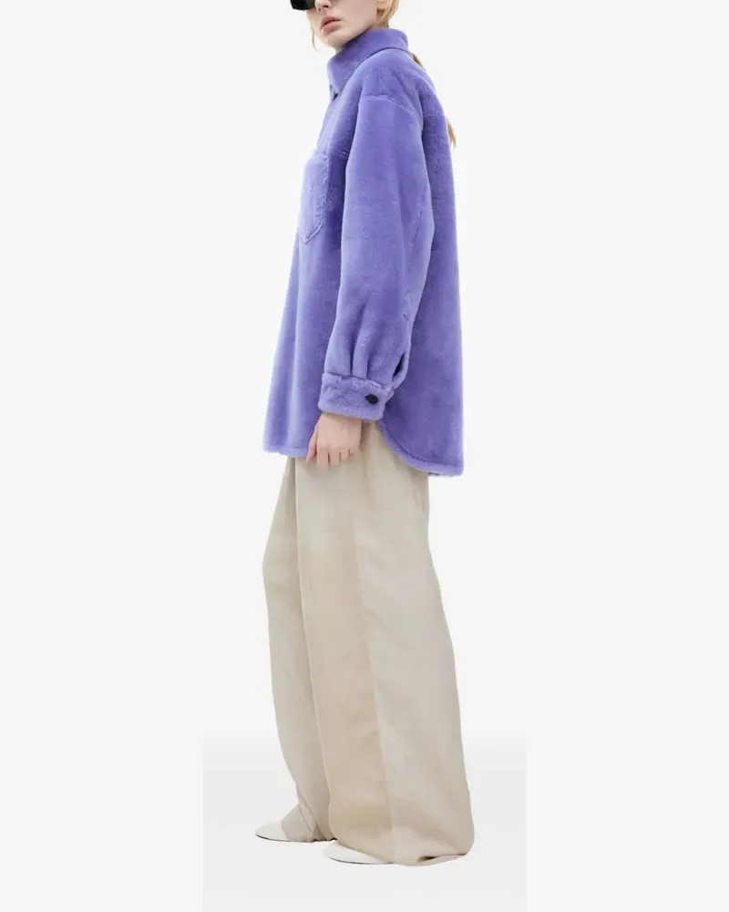 Marni button-up shearling jacket - Violett Violett