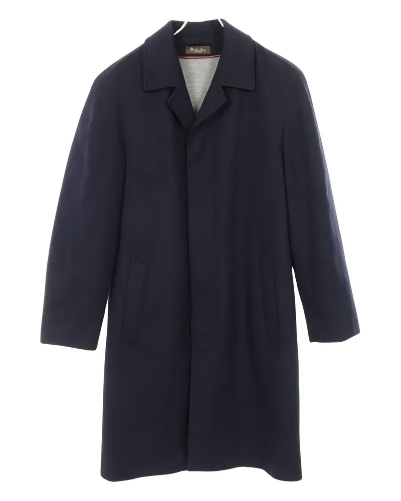 Loro Piana 2010s cashmere coat - Blau Blau