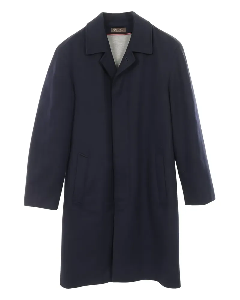 Loro Piana 2010s Mantel aus Kaschmir - Blau Blau