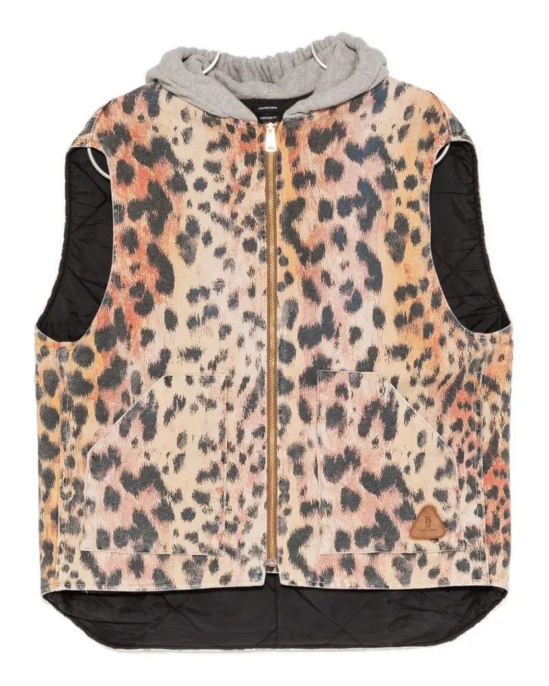 R13 Weste mit Leoparden-Print - Nude Nude