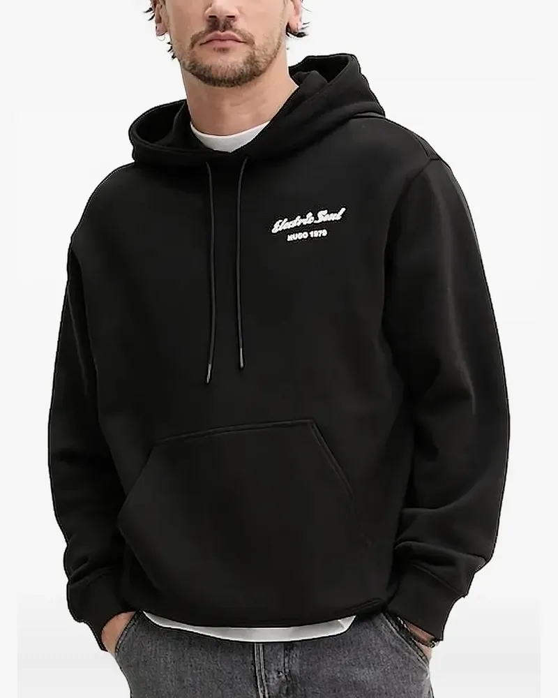 HUGO BOSS Hoodie mit grafischem Print - Schwarz Schwarz