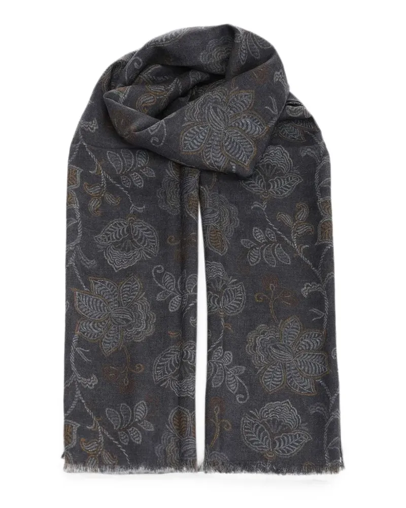 Al Duca D’Aosta 1902 floral-print scarf - Grau Grau