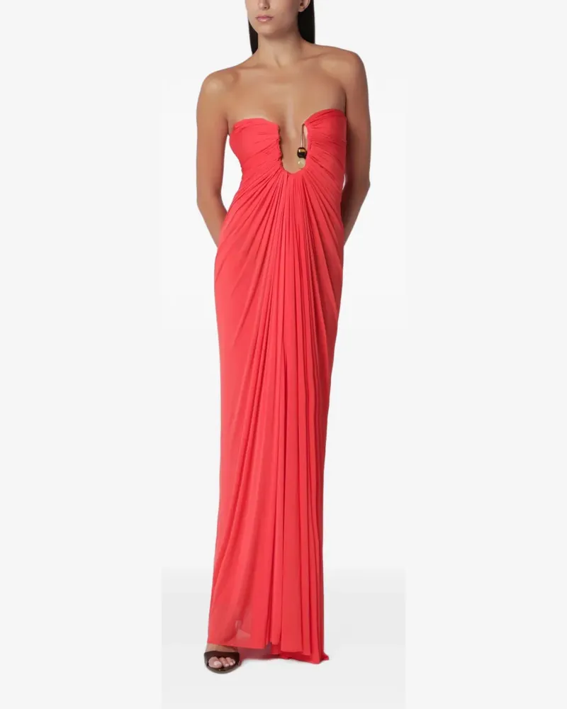 Christopher Esber Helix crystal-embellished strapless maxi dress - Rot Rot