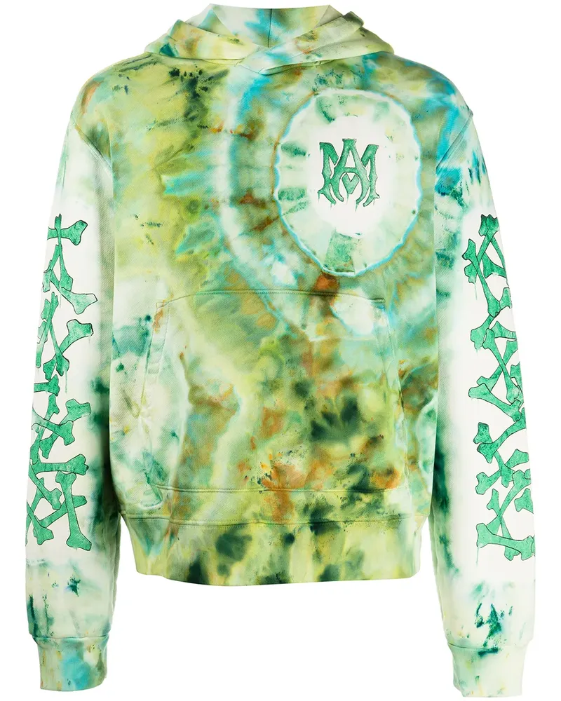 Amiri Hoodie mit Batikmuster - Grün Grün