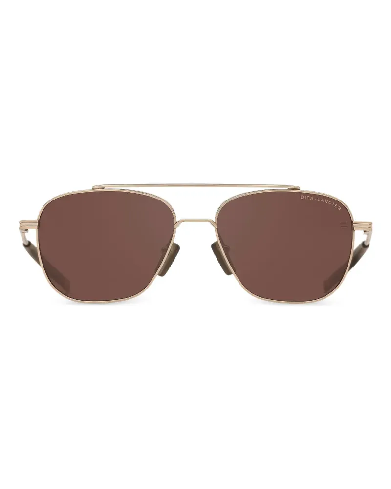 DITA double-bridge pilot sunglasses - Gold Gold