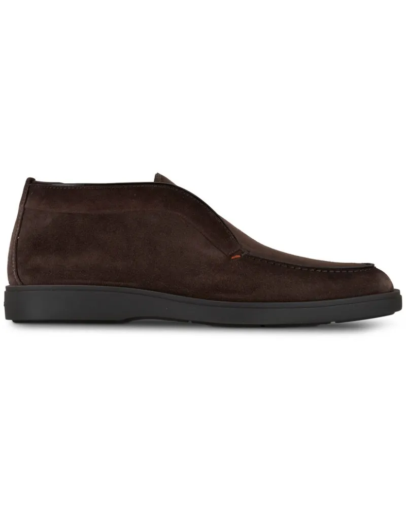 Santoni Dragon Loafer aus Wildleder - Braun Braun