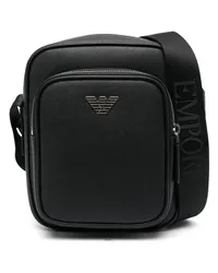 Emporio Armani Kuriertasche mit Logo-Schild Schwarz