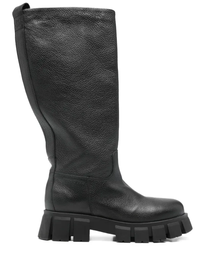 Marc O'Polo lug-sole leather boots - Schwarz Schwarz