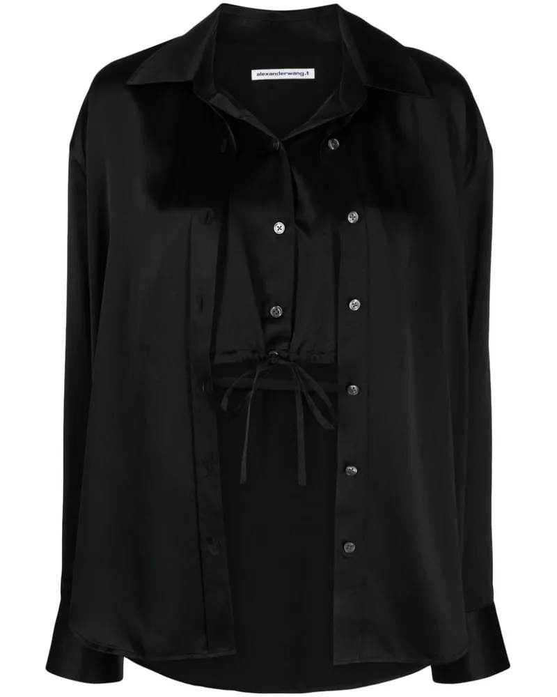 Alexander Wang Hemd im Layering-Look - Schwarz Schwarz